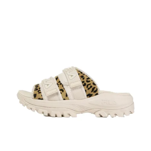 FILA Ray Slide Slippers Unisex Off White/Leopard