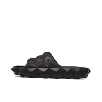Valentino Roman Stud Turtle Slide Sandal Black Women's