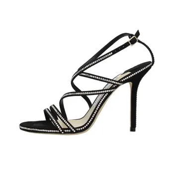 Jimmy Choo Dudette Strap Sandals Women's Black