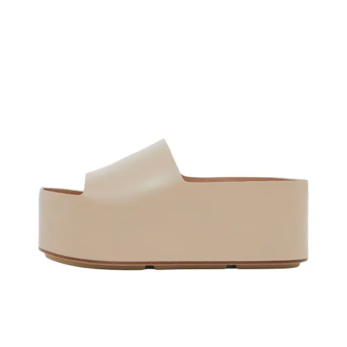 Burberry Slide Slippers Women's Soft Tawny