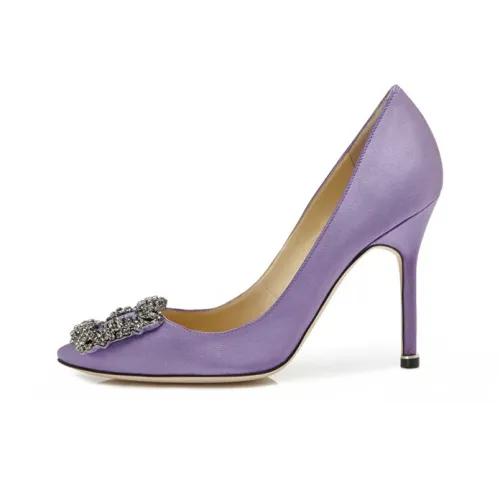 MANOLO BLAHNIK Hangisi High Heels Women's Light Purple