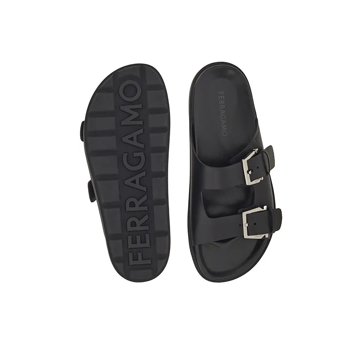 FERRAGAMO Double-buckle Strap Sandals-4