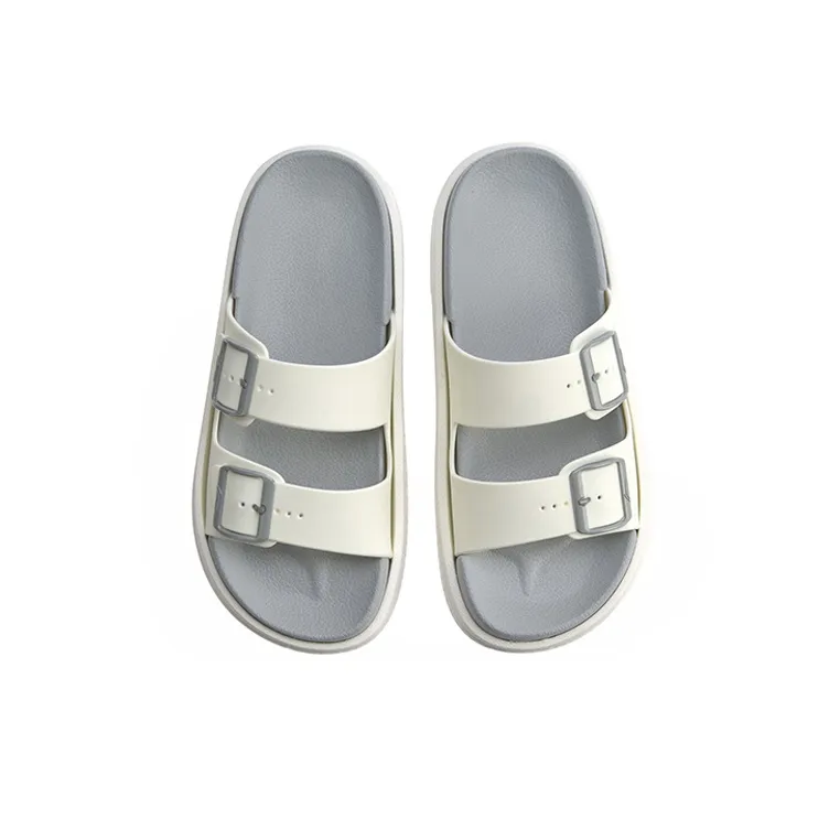 LiNing Clap Slip Resistant Abrasion Resistant Slide Slippers Women's White-3