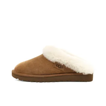 UGG Rubber Sole Odor Resistant Antibacterial Wrap toe Slippers Women's Chestnut