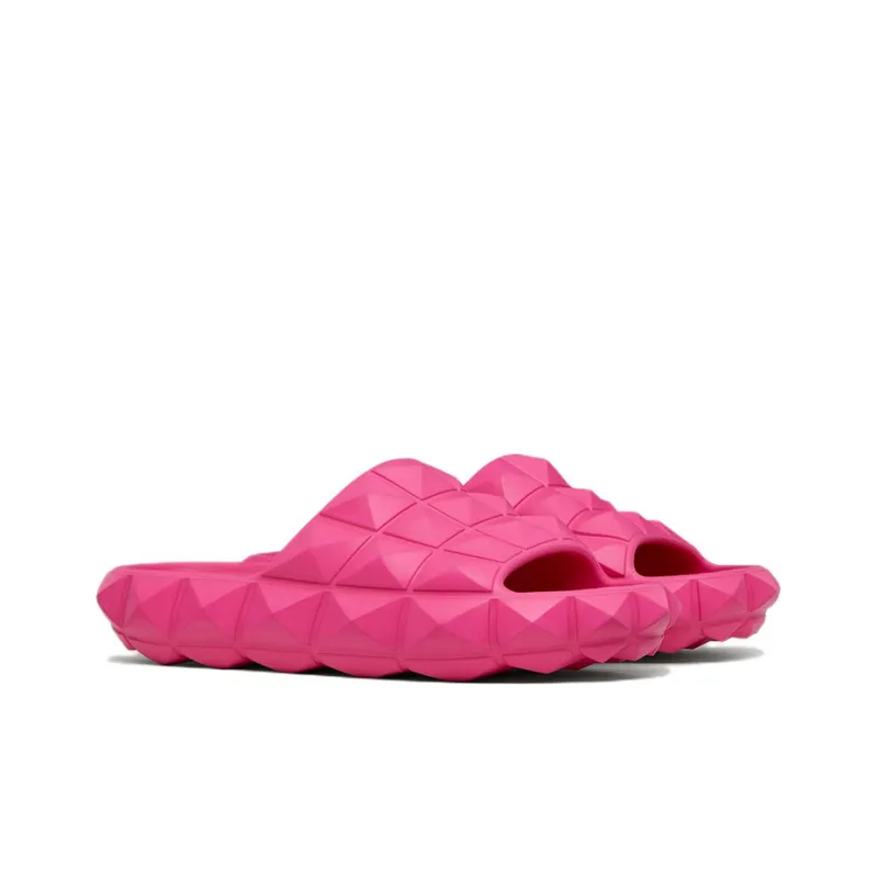 Valentino Roman Stud Turtle Slide Sandal Fuchsia Women's-1