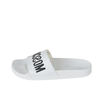 MOSCHINO Slide Slippers Women's White Black