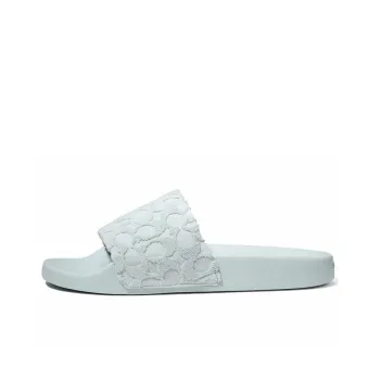 COACH Rubber Sole Quiet Slide Slippers Men's Blue