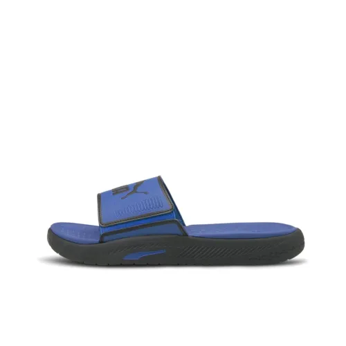 PUMA Softride Series Slide Slippers Men Black/Blue