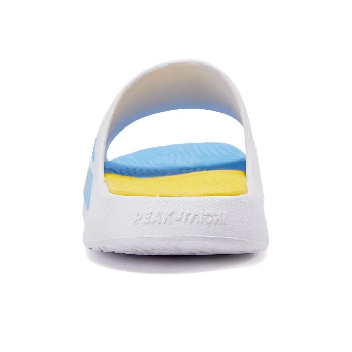 PEAK EVA Quiet Slide Slippers Women's White Tropical Blue-4