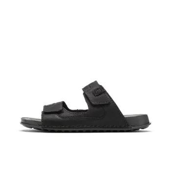 Clarks Rubber Sole Quiet Slip Resistant Slide Slippers Men's Black
