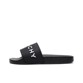 Givenchy Paris Flat Sandals Black White