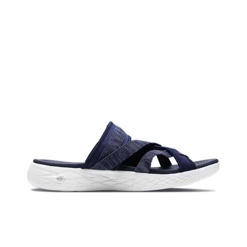 Skechers On The Go Slide Slippers Men Marine Blue/White-1
