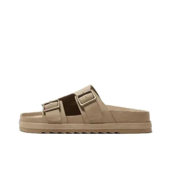 ZARA Rubber Sole Quiet Slide Slippers Men's Brown