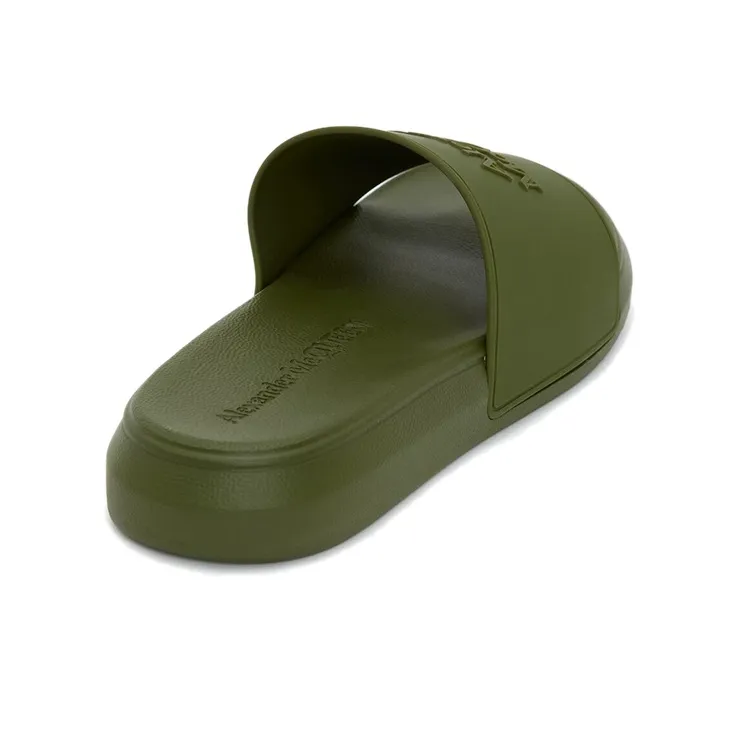 Alexander McQueen Pool Slide Forest Green-3