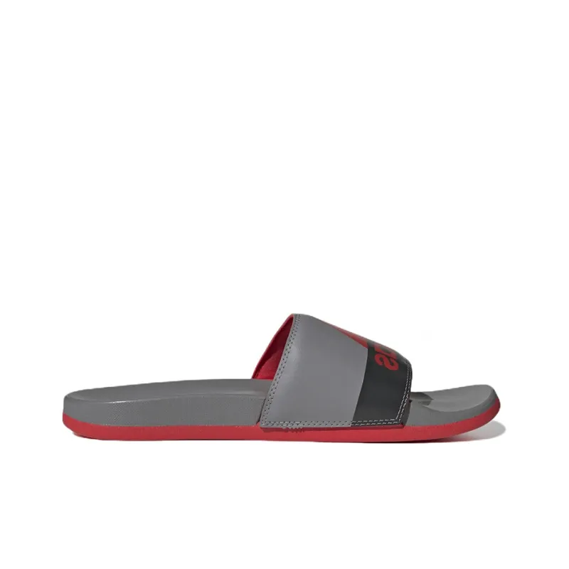 Adilette Adidas Comfort Slide 'Vivid Red Grey'-1