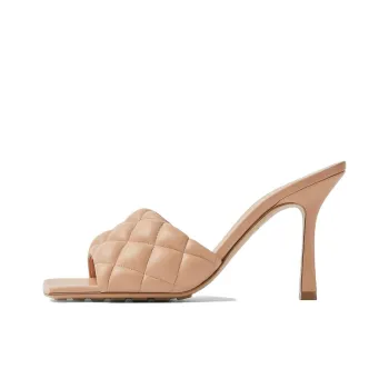 Bottega Veneta Padded Abrasion Resistant Slide Slippers Women's Nude Pink