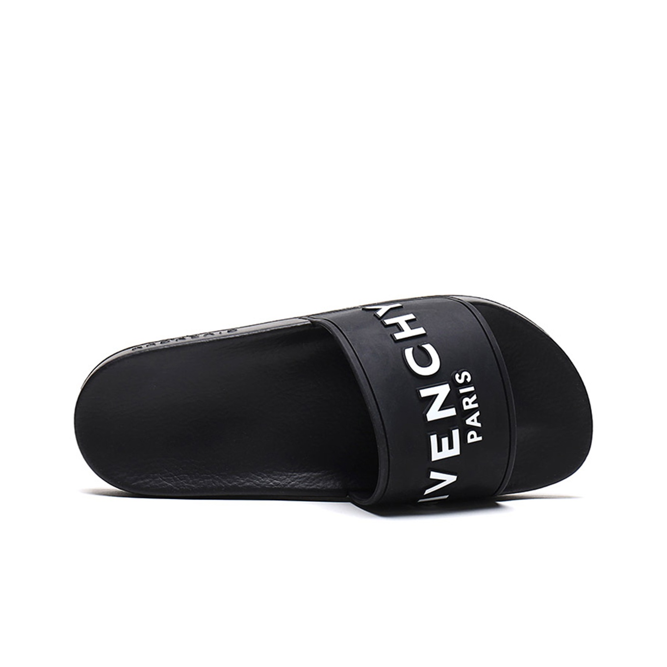 【GIVENCHY】Paris Flat ロゴ スライド ブラック Givenchy logo-print Flat Slides | Black | FARFETCH