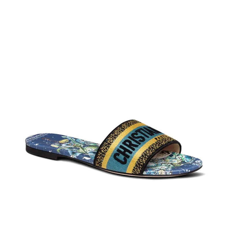 DIOR Dway Slide Slippers Women's Blue-2