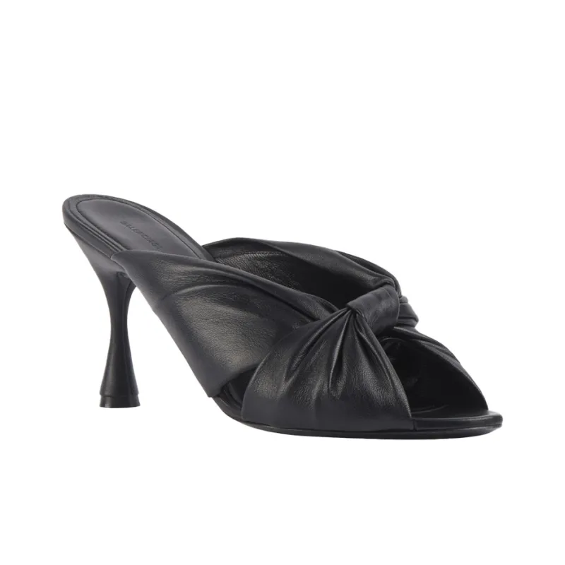 Balenciaga Small High Heels Black Slippers Women's-2
