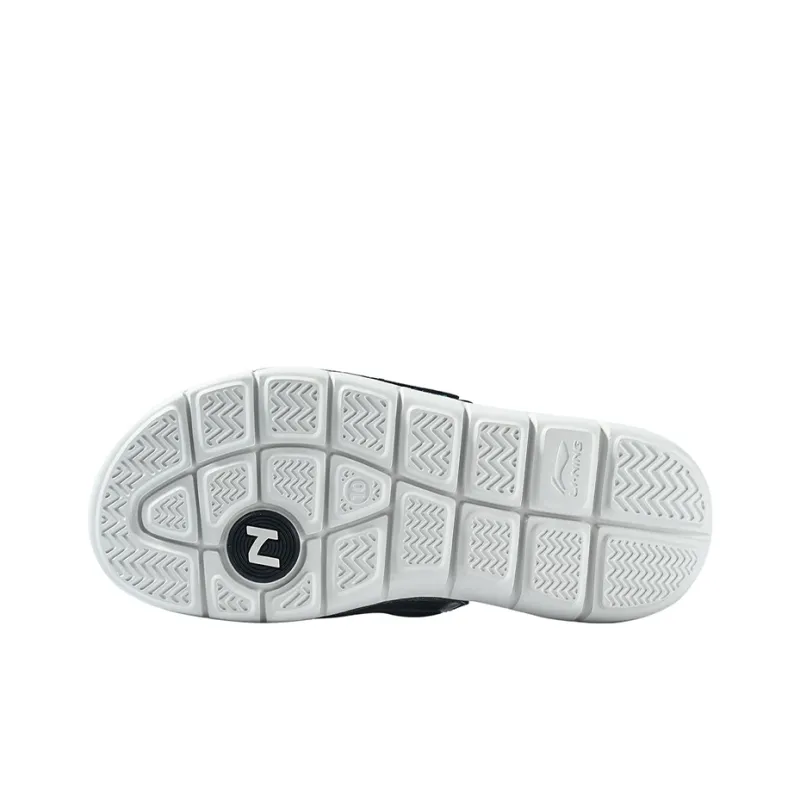 LiNing Slide Slippers Unisex Black White-3