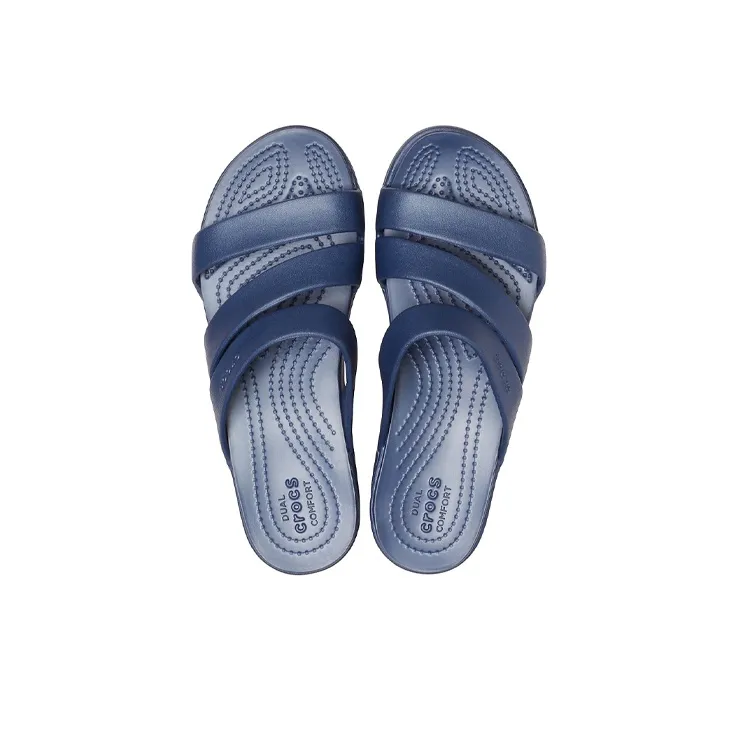 Crocs Monterey Slide Slippers Women's Marine Blue-4