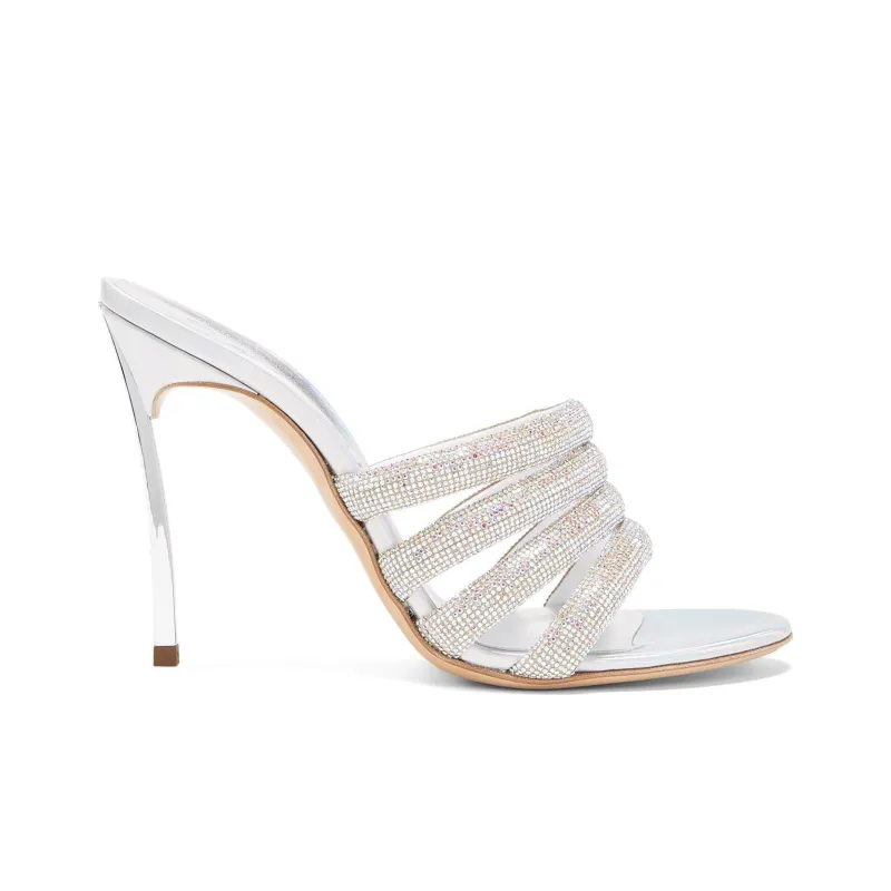 Casadei Blade One-Strap Sandal Women's Silver-1