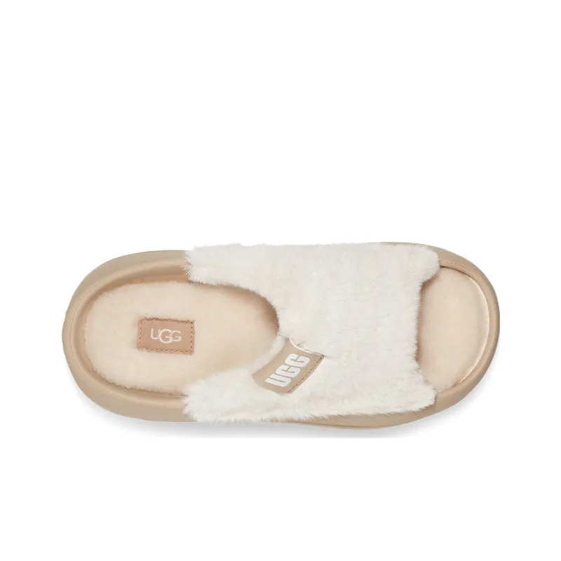 UGG FoamO UGGplush Slide Mustard Seed Women's-3