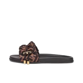 FENDI Women's Vertigo Slides 'Brown'