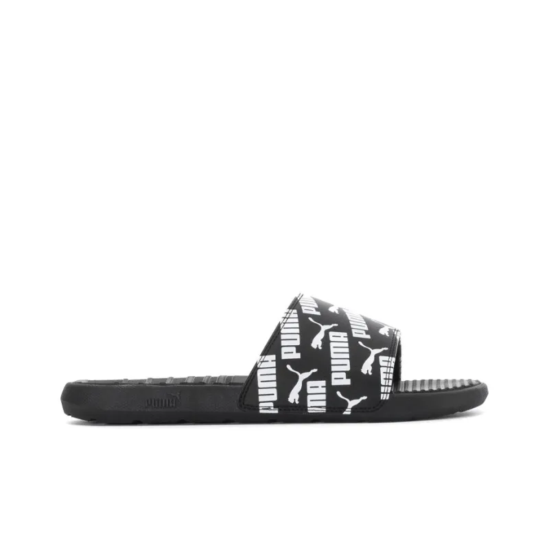 PUMA Cool Cat Bold 2 Slide All Over Logo Black White-1