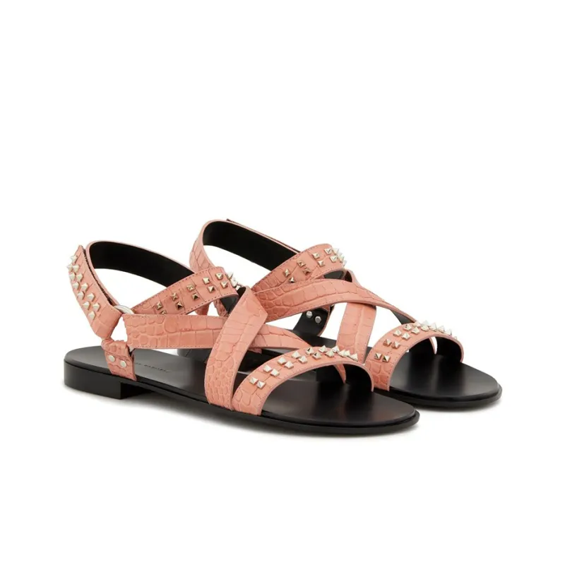 Giuseppe Zanotti/GZ Liam Studs Strap Sandals Men's Pink-2