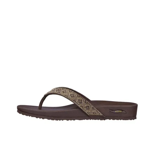 Skechers Arch Fit Series Slide Slippers Women's Brown/Gold