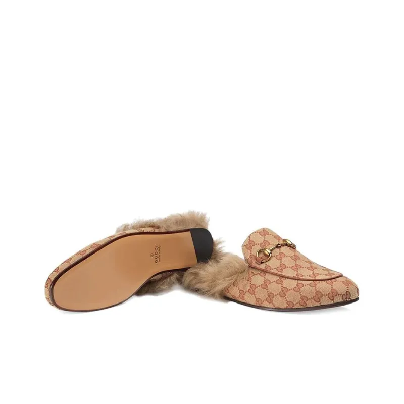 GUCCI Princetown Wrap-toe Slippers Men's Brown-5