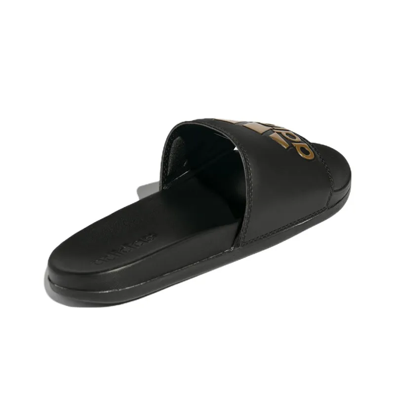 Adidas Adilette Comfort Slides Core Black Gold Metallic-3
