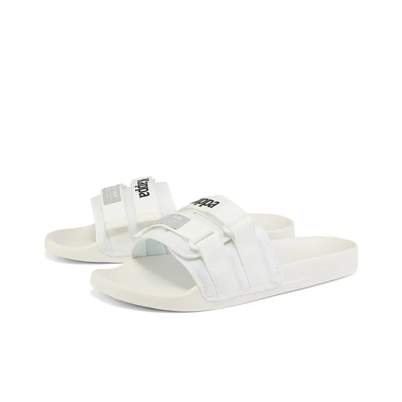 Kappa EVA Stitching Quiet Slide Slippers Unisex White-2