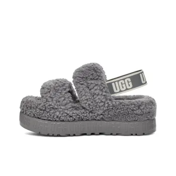UGG Fluff Fuzzy Slippers Women's Lighthouse Gray