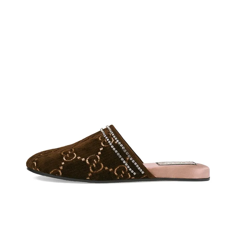 GUCCI GG Velvet Slippers-0