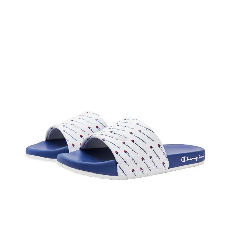 Champion Campus Slide Slippers Unisex White/Blue-1