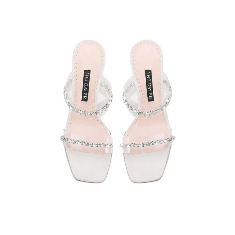 SHUDAIER Slide Slippers 8.5cm Women's Ecru-3