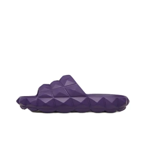 Valentino Roman Stud Slide Slippers Women's Purple