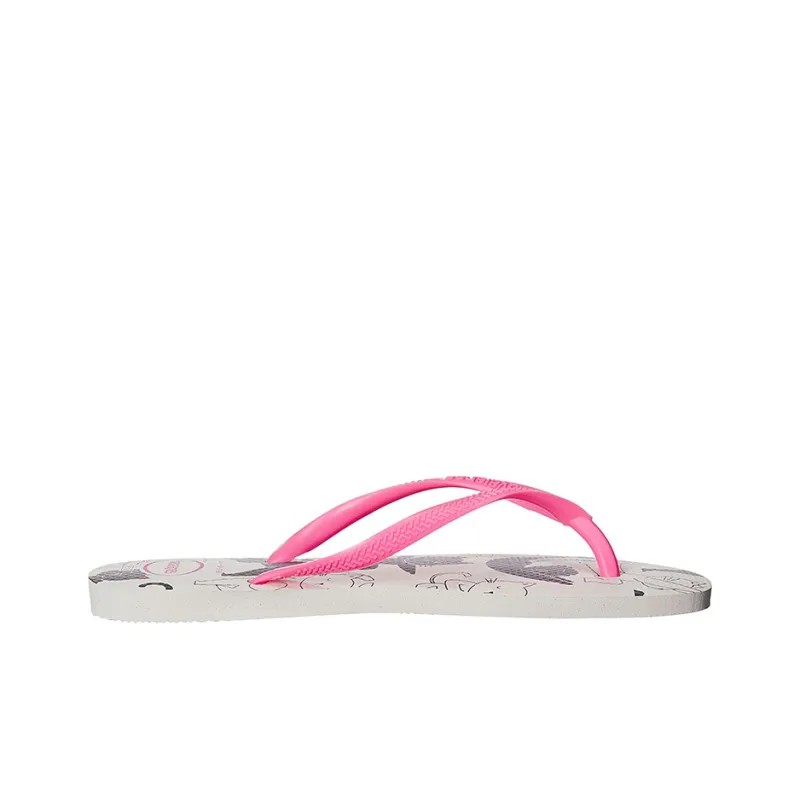 Havaianas HAVINA SlimPets Stylish Sandals Unisex White Pink-1