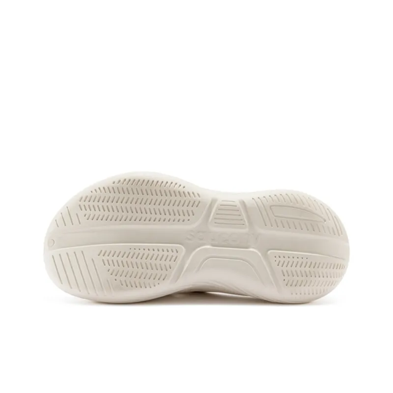 Saucony Cradle EVA Rubber Sole Slip Resistant Abrasion Resistant Casual Slippers Unisex Black White-4