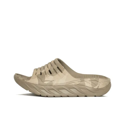 HOKA ONE ONE Ora Recovery Slide 3 Tech Green Ora Recovery Slide 'Dune Oxford Tan'