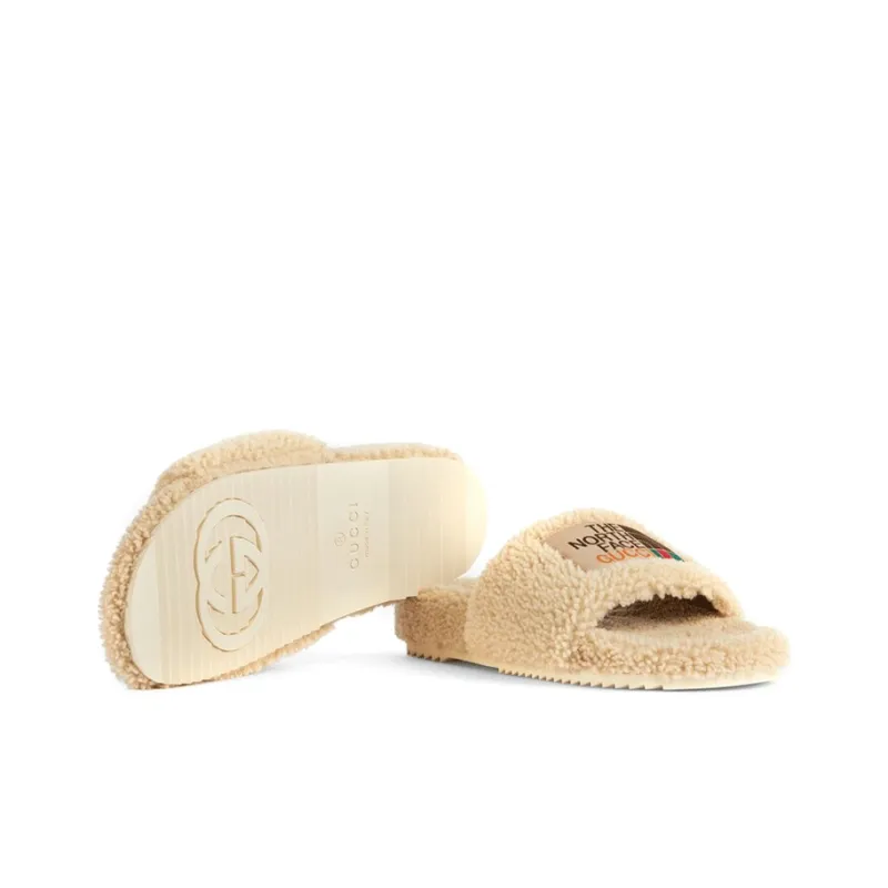 The North Face X GUCCI Slides Beige Women's-4