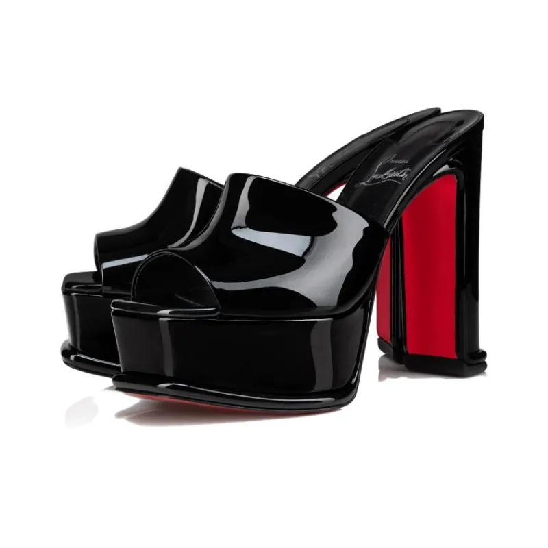 CL LUBOTING Amali Slide Slippers Women's Black-2