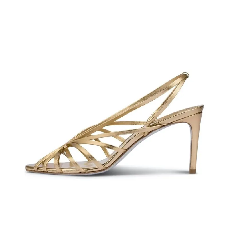 RENE CAOVILLA Sabine Strap Sandals Women's Gold-0