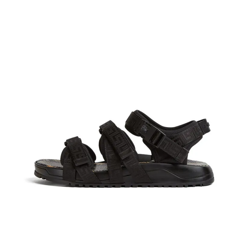 VERSACE GRAECIA Stylish Sandal Men's Black-0