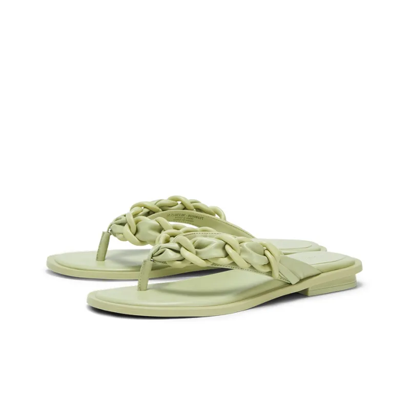 CHARLES&KEITH Slip-Resistant Slide Slippers Women's Gray Green-2