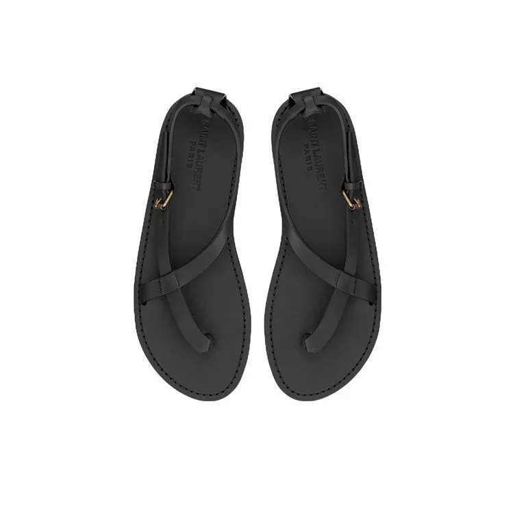 SAINT LAURENT Culver Strap Sandals Women's Black-2