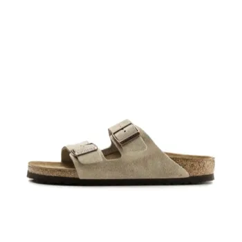 Birkenstock Arizona Suede Leather Narrow Fit Sandals 'Taupe'