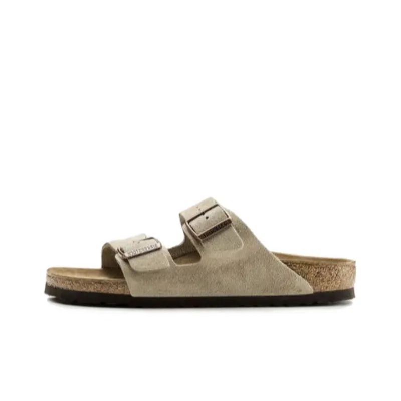 Birkenstock Arizona Suede Leather Narrow Fit Sandals 'Taupe'-0